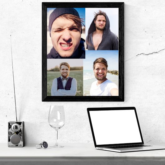 Foto Collage zette je gezicht op een Poster