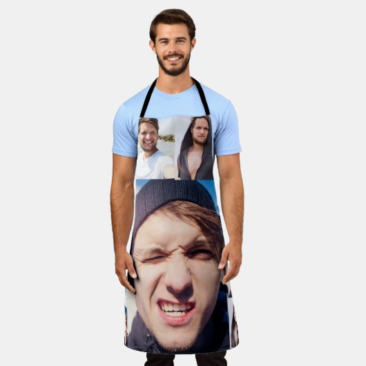 Foto Collage zette je gezicht op een Schort (Gedragen)