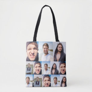 Foto Collage zette je gezicht op een  Tote Bag