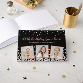 Foto Collage Zilver Roos Goud 100e Verjaardag Gastenboek