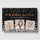 Foto Collage Zilver Roos Goud 100e Verjaardag Gastenboek (Voorkant)