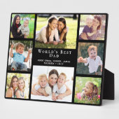 Foto Collage Zwart 'Beste Papa ter Wereld' Fotoplaat (Zijkant)