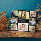 Foto Collage Zwart 'Beste Papa ter Wereld' Fotoplaat (Zijkant)