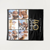 Foto collage zwart en goud 40 en fantastisch wandkleed (Voorkant (horizontaal))