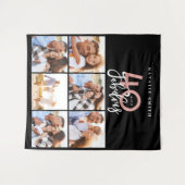 Foto collage zwart en roze 40 en fantastisch wandkleed (Voorkant (horizontaal))