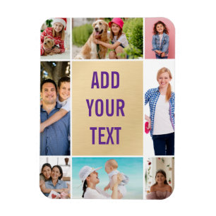 foto collage - zwarte achtergrond - witte tekst ve magneet