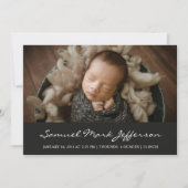 Foto collage zwarte pasgeboren baby unisex aankondiging