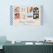 Foto-collagebanner 21e verjaardagsfeestje spandoek (Beurs)