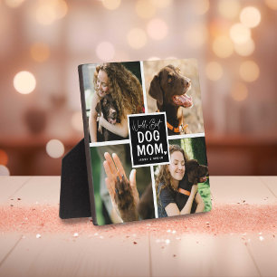 Foto-collageplaquette 'Beste hondenmoeder ter were Fotoplaat