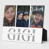 Foto-collageplaquette | Gigi | Moederdag Fotoplaat (Zijkant)