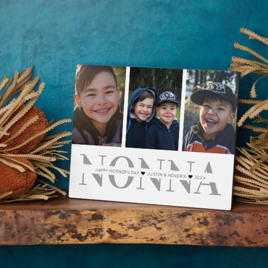 Foto-collageplaquette | Nonna | Moederdag Fotoplaat (Zijkant)