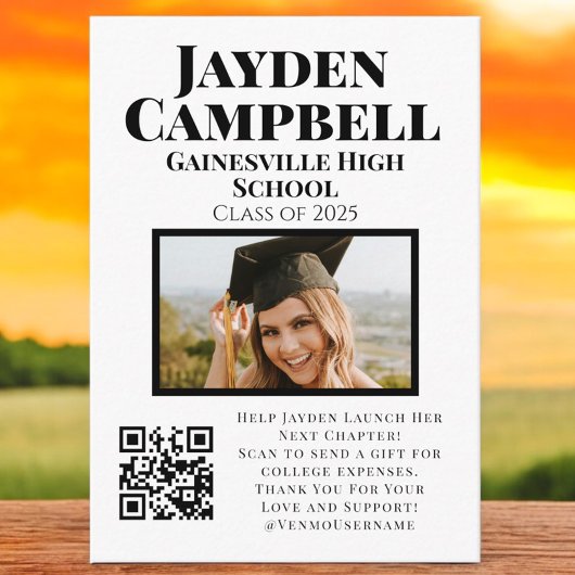 Foto College Fund QR Code Afstuderen Informatiekaartje