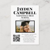 Foto College Fund QR Code Afstuderen Informatiekaartje (Voorkant)