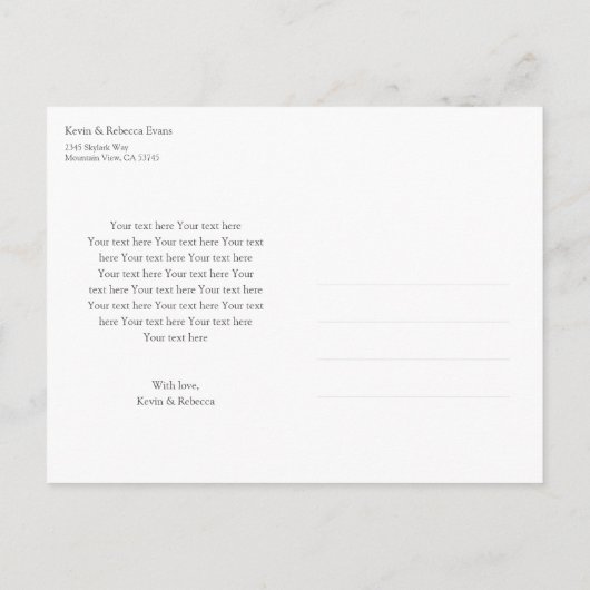 Foto Colllage Modern Boy Girl - Aankondiging Briefkaart (Achterkant)