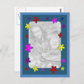 Foto Colorful Daisy Flowers Briefkaart (Voorkant / Achterkant)