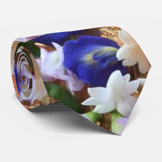 Foto Colorful Flowers Stropdas (Opgerold)