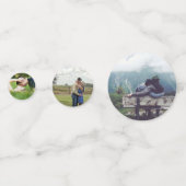 Foto confetti bruiloft gepersonaliseerde tafel dec (Voorkanten)