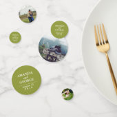 Foto confetti bruiloft gepersonaliseerde tafel dec (Groep)