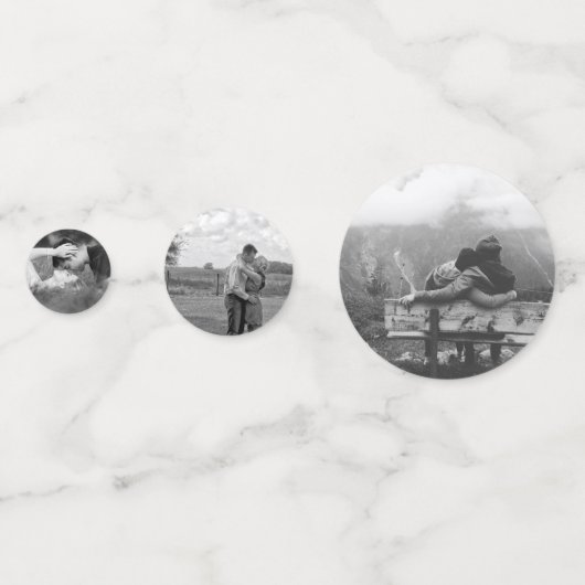 Foto confetti bruiloft marine en gouden tafel deco (Voorkanten)