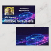 Foto Cool Car Driving Lyft Uber Driver Rideshare Visitekaartje (Voorkant / Achterkant)