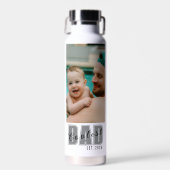 Foto Coolste Papa Opgericht Aangepast Jaar - Cadea Waterfles (Voorkant)