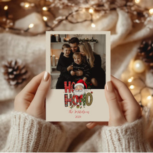 Foto Coquette Ho Ho Ho Kerstman Kerstmis Feestdagenkaart
