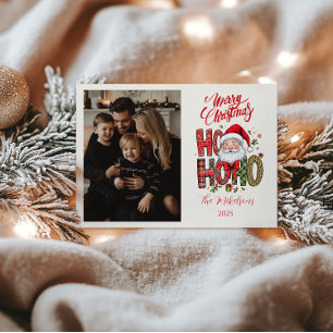 Foto Coquette Ho Ho Ho Kerstman Kerstmis Feestdagenkaart
