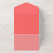 Foto Coral Wedding Invitation QR-code All In One Uitnodiging (Buitenkant)