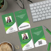 Foto Corporate Medewerker Barcode Zwart Geel Badge