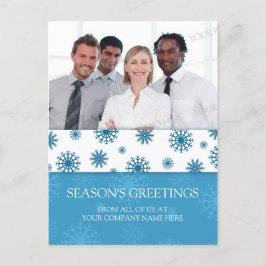 Foto Corporate Season's Groetjes Briefkaarten Blau