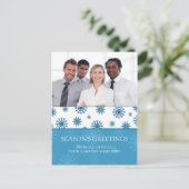 Foto Corporate Season's Groetjes Briefkaarten Blau (Staand voorkant)
