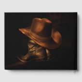 Foto, Cowboy Pet en Boots Celebration of Life Gastenboek (Achterkant)