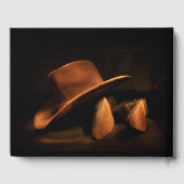 Foto, Cowboy Pet en Boots Celebration of Life Gastenboek (Achterkant)