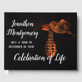 Foto, Cowboy Pet en Guitar Celebration of Life Gastenboek