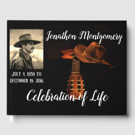 Foto, Cowboy Pet en Guitar Celebration of Life Gastenboek
