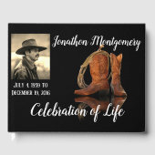Foto, Cowboy Pet en Rope Celebration of Life Gastenboek (Voorkant)