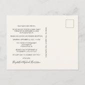 Foto-crème trouwreceptie 'Gelukkig van Toen Af Aan Aankondigingskaart (Achterkant)