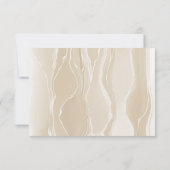 Foto & Crème Zijde & Hart bruiloft Dank u Notitiekaartje (Achterkant)