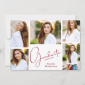 Foto Crimson Graduation Party Kaart (Voorkant)