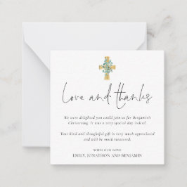 Foto Cross Doop Doop Doop Liefde Bedankt Notitiekaartje