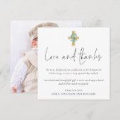 Foto Cross Doop Doop Doop Liefde Bedankt Notitiekaartje (Voorkant / Achterkant)