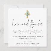 Foto Cross Doop Doop Doop Liefde Bedankt Notitiekaartje (Voorkant)