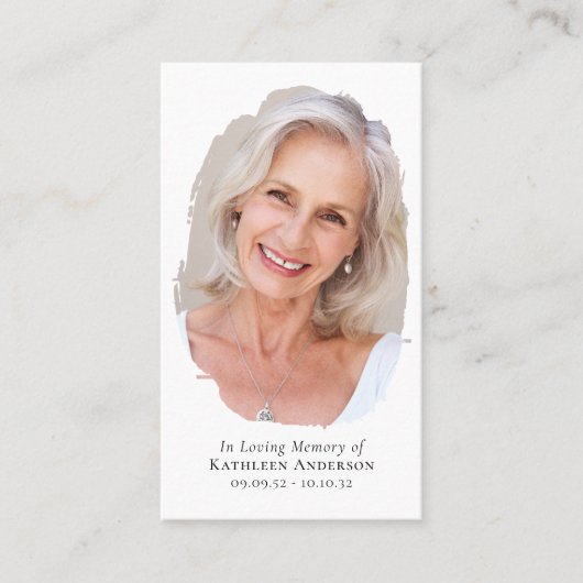 Foto Cross Memorial Prayer Kaart Contactkaartje (Voorkant)