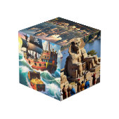 Foto Cube Gift Box Geschiedenis lay-outs Kubus (Achter hoekig)