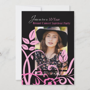 Foto Custimizable 10 Jaar Uitnodiging Borstkanker
