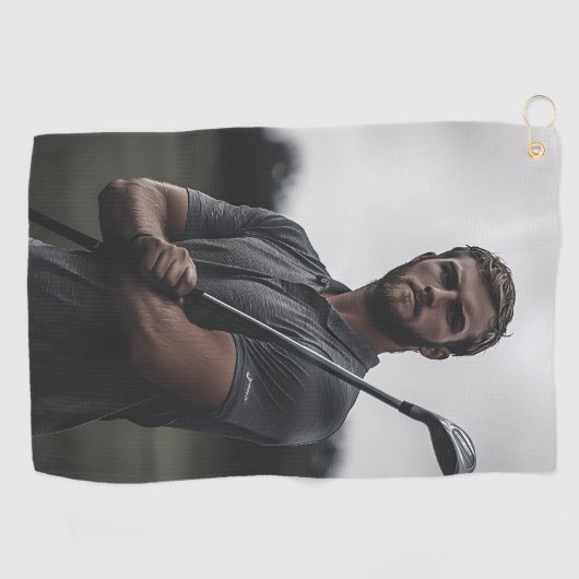 Foto Custom Gift Golfer Golfhanddoek (Horizontaal)