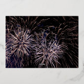 Foto Custom GOLD HAPPY NIEUWJAAR 2026 Folie Feestdagenkaart (Achterkant)