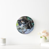 Foto Cute Calico Kitten Ronde Klok (Huis)