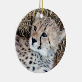 Foto Cute Cheetah Cub Keramisch Ornament (Rechts)