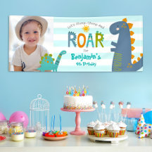 Foto Cute Dinosaurs Stomp Chomp Roar Boy Birthday
